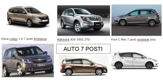 10 auto 7 posti quali sono le meno costose nuove e usate