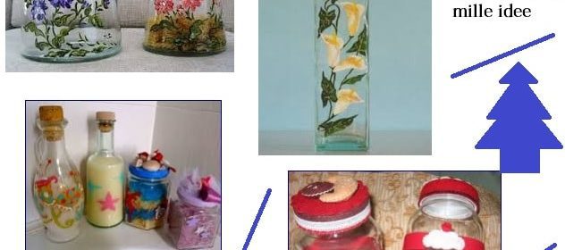 Barattoli, vasi, specchi in vetro decorati: idee fai da te da regalare