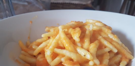 Primo piatto con zucca