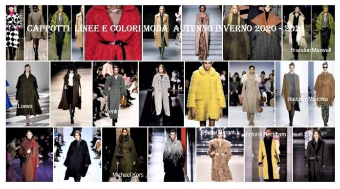 Cappotti linee e colori moda autunno inverno 2020 - 2021