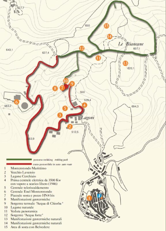 Mappa Percorso Parco delle Biancane 