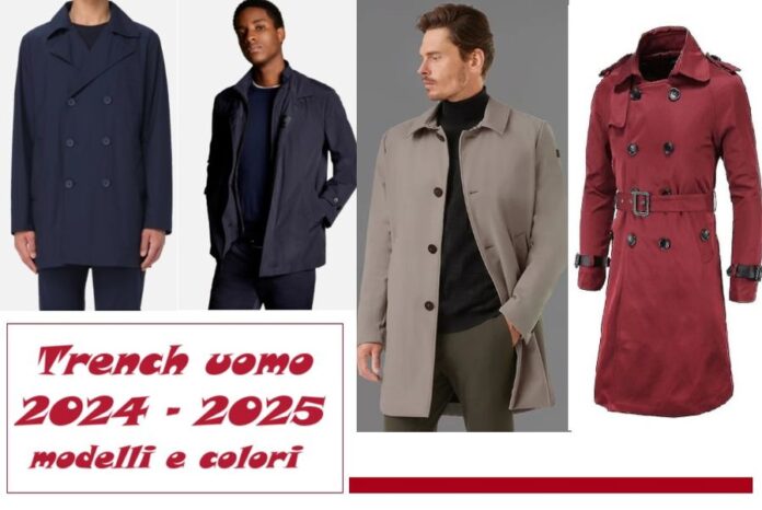 Trench uomo 2024 - 2025 modelli e colori di tendenza