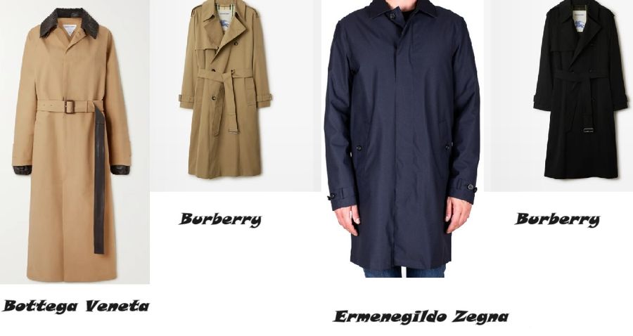 Trench da uomo tendenza moda 2024 