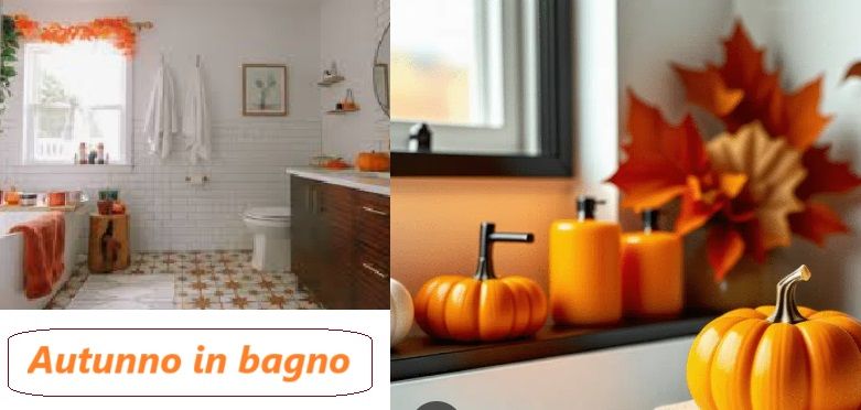 Accessori bagno autunnale