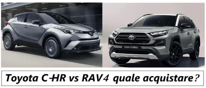 Toyota C-HR vs RAV4 quale scegliere