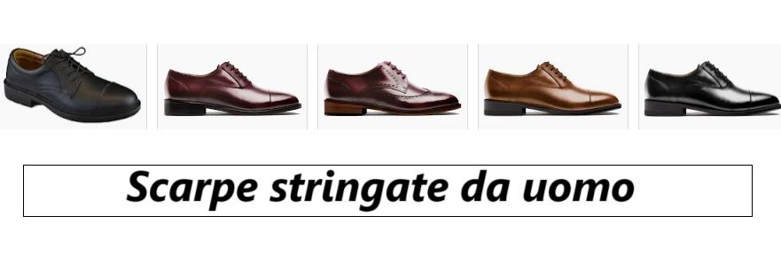 Scarpe stringate da uomo