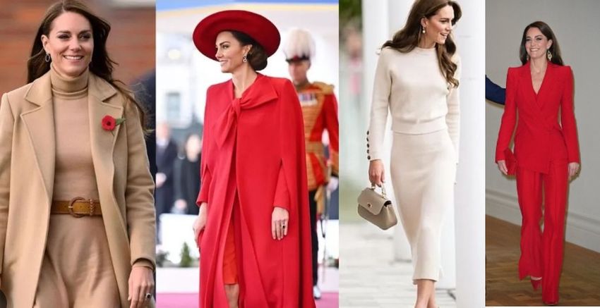 Outfit monocromatico Kate Middleton